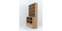 Storage Unit with Shelves and 2 Drawers & Storage Shelf - 1/12 Scale